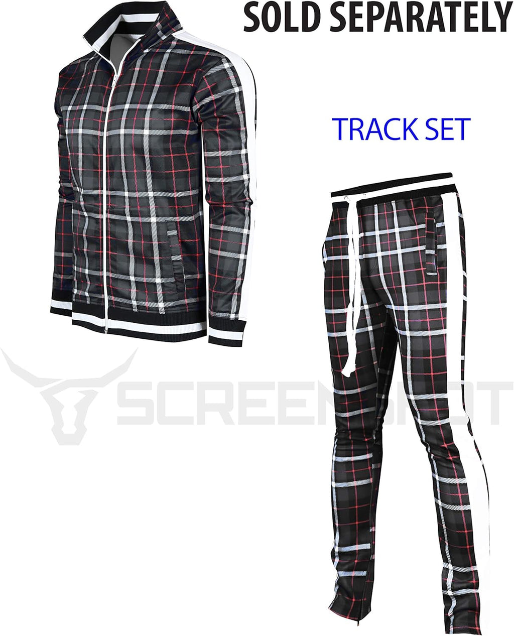 Mens Urban Hip Hop Premium Track Jacket - Slim Fit Side Taping Sportswear Urbanwear Streetwear Top