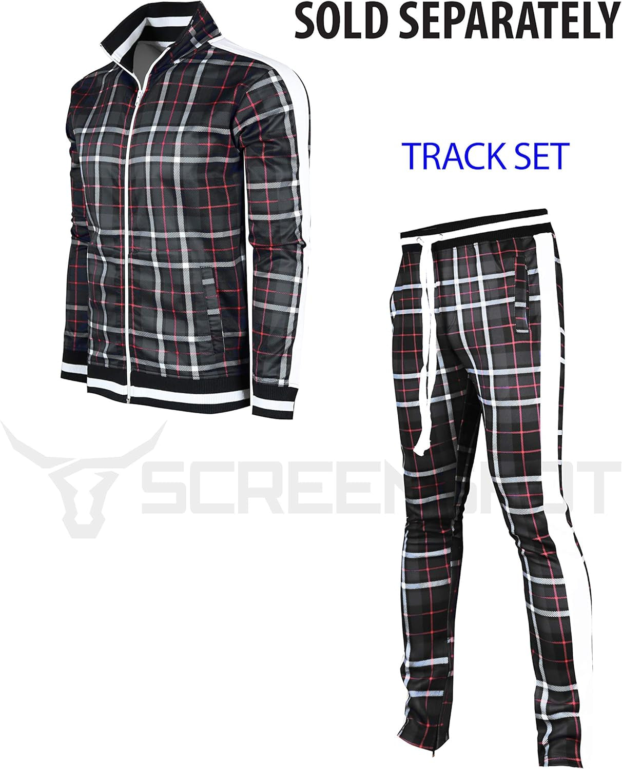 Mens Urban Hip Hop Premium Track Jacket - Slim Fit Side Taping Sportswear Urbanwear Streetwear Top