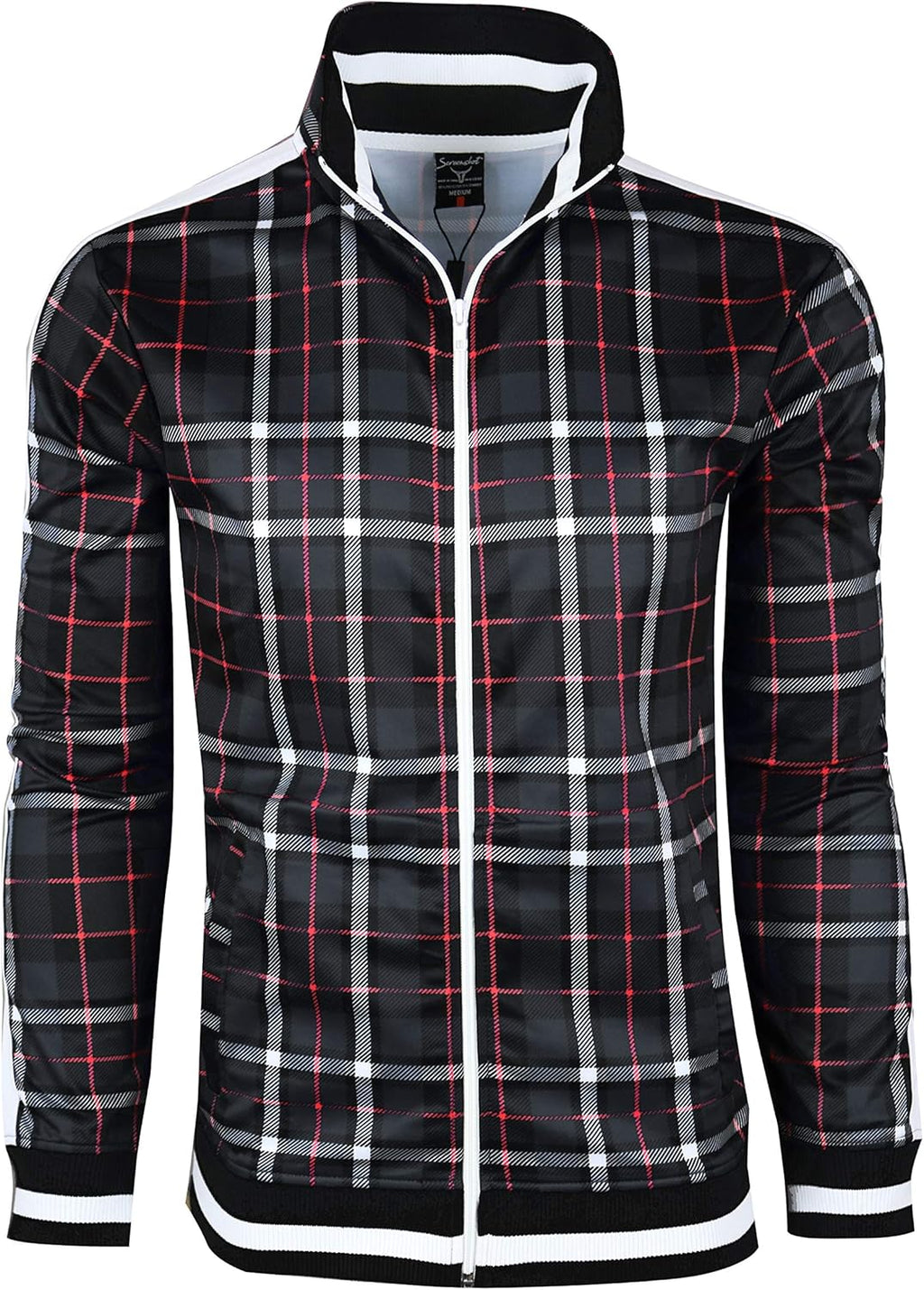 Mens Urban Hip Hop Premium Track Jacket - Slim Fit Side Taping Sportswear Urbanwear Streetwear Top