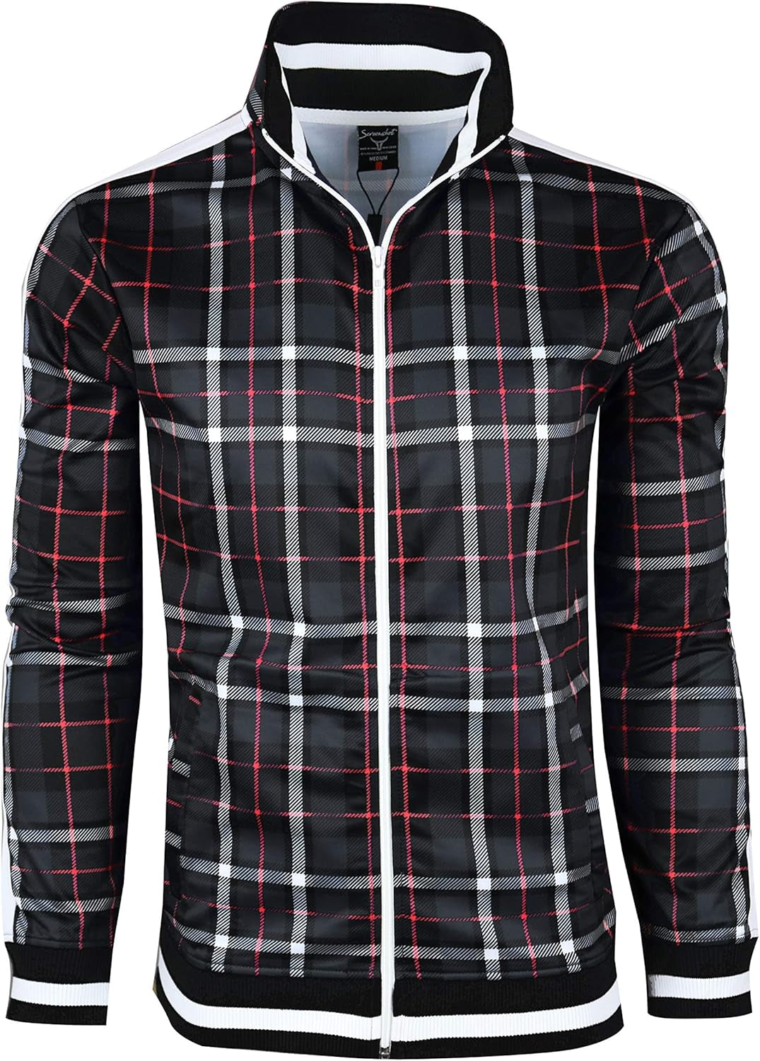 Mens Urban Hip Hop Premium Track Jacket - Slim Fit Side Taping Sportswear Urbanwear Streetwear Top